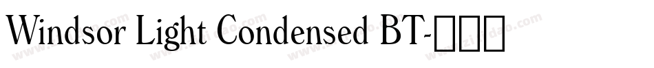 Windsor Light Condensed BT字体转换